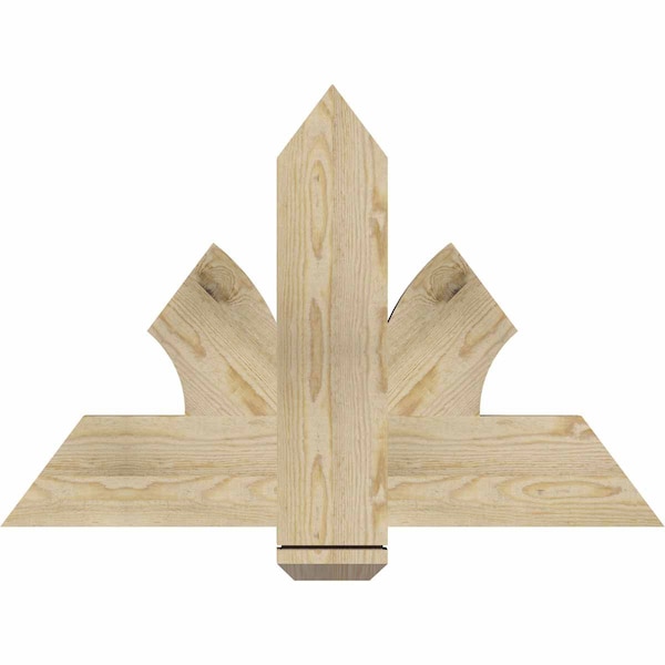 Ekena Millwork Redmond Rough Sawn Timber Gable Bracket, Douglas Fir, 36"W x 24"H x 2"D x 6"F, 16/12 Pitch GBW036X24X0206RED00RDF - main